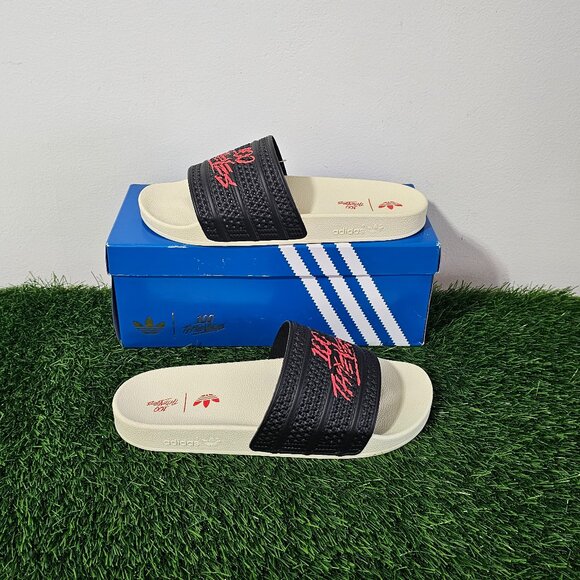 Adidas x 100 Thieves Adilette - Core Black / Red - Men\'s Size 12 - JR9152 main image 5